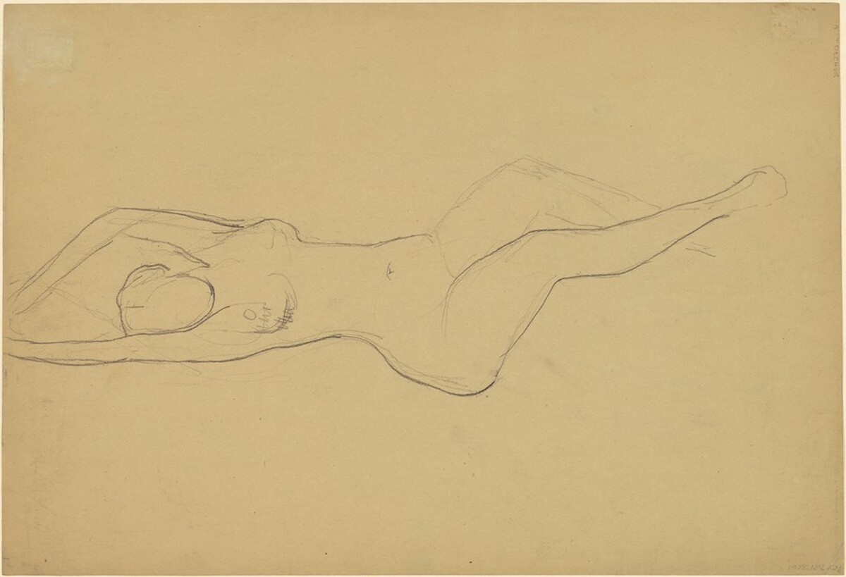 Female Nude [verso] by Arthur Beecher Carles