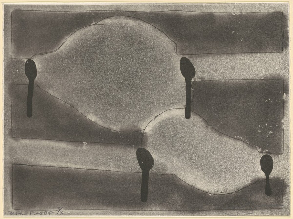 Buttocks and Knee [trial proof 3] by Jasper Johns