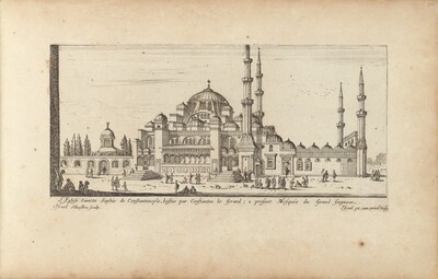 L'Eglise Saincte Sophie de Constantinople, bastie par Constantin le Grand; a present Mosquée du Grand seigneur