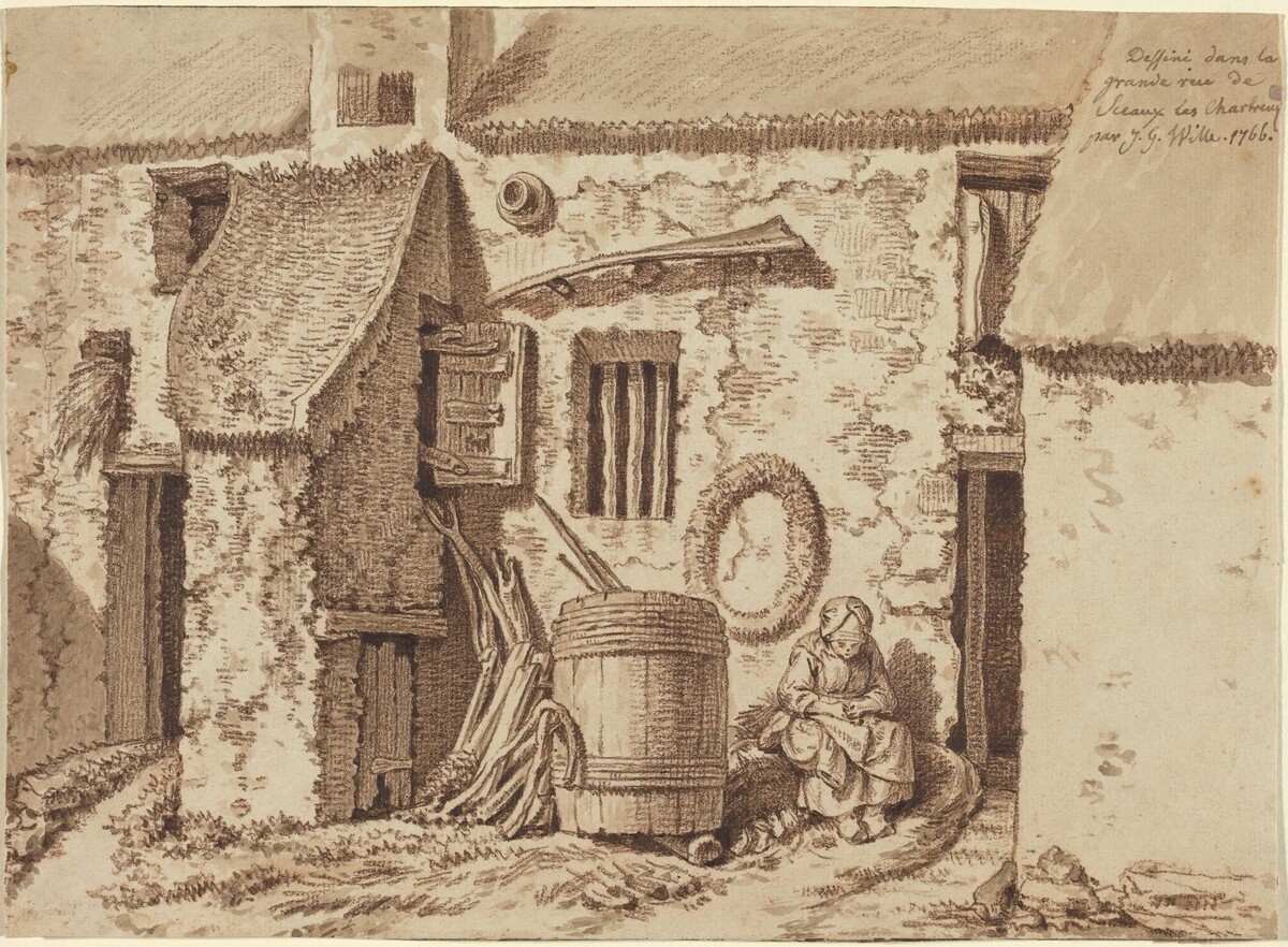 A Rustic House in the Grand Rue at Sceaux-Les-Chartreux by Johann Georg Wille