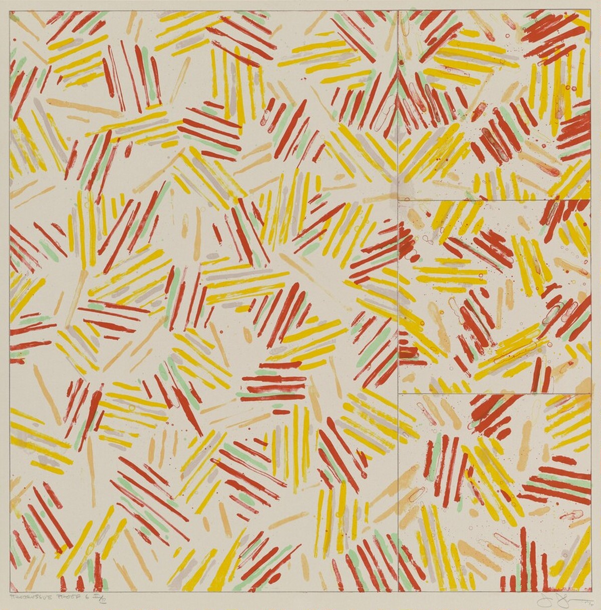 #6 (after 'Untitled 1975') [progressive proof 6] by Jasper Johns