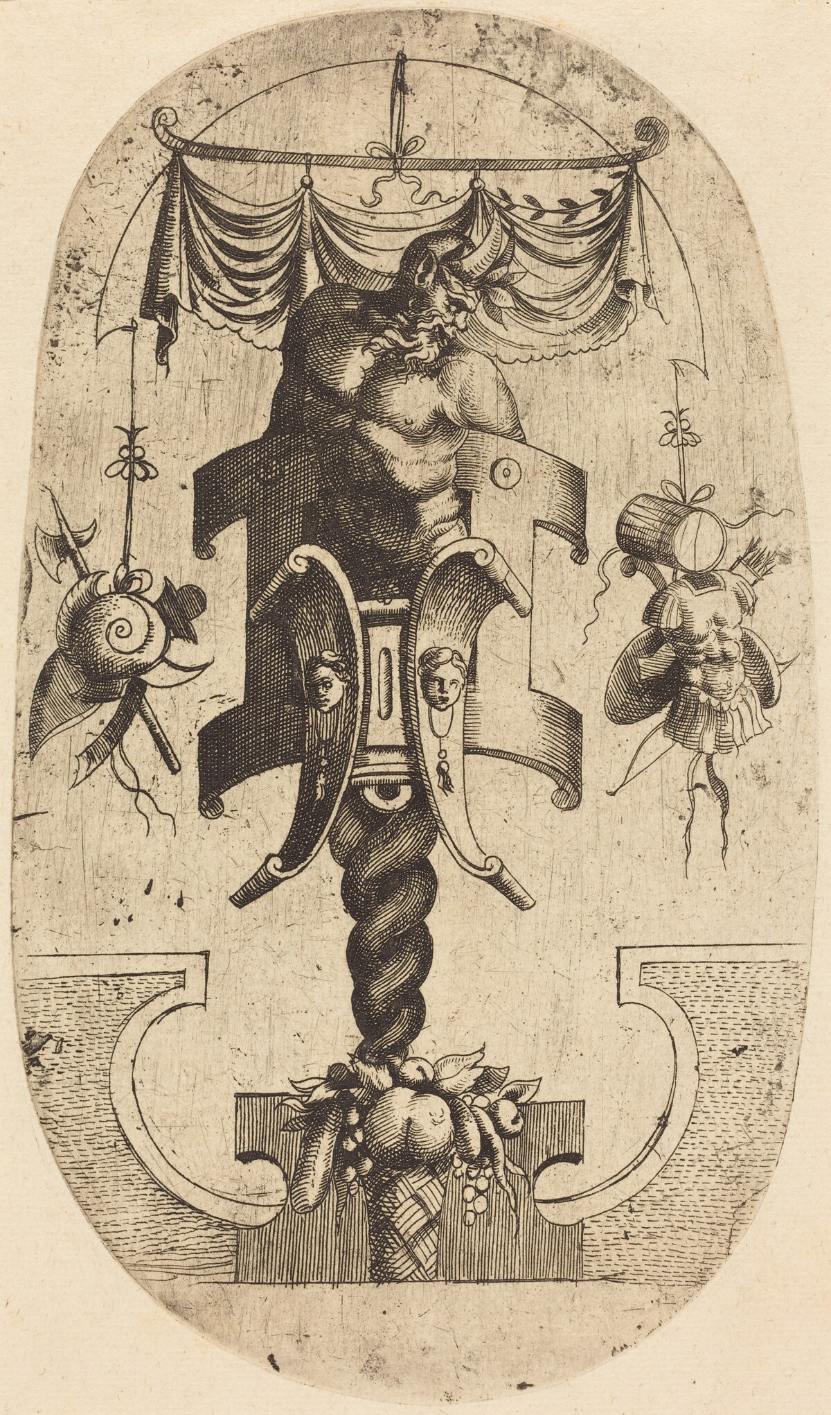 Satyr Bending Towards the Right by Jean Mignon