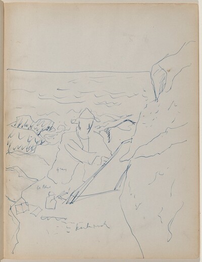 Sally Sketching on the Rocks