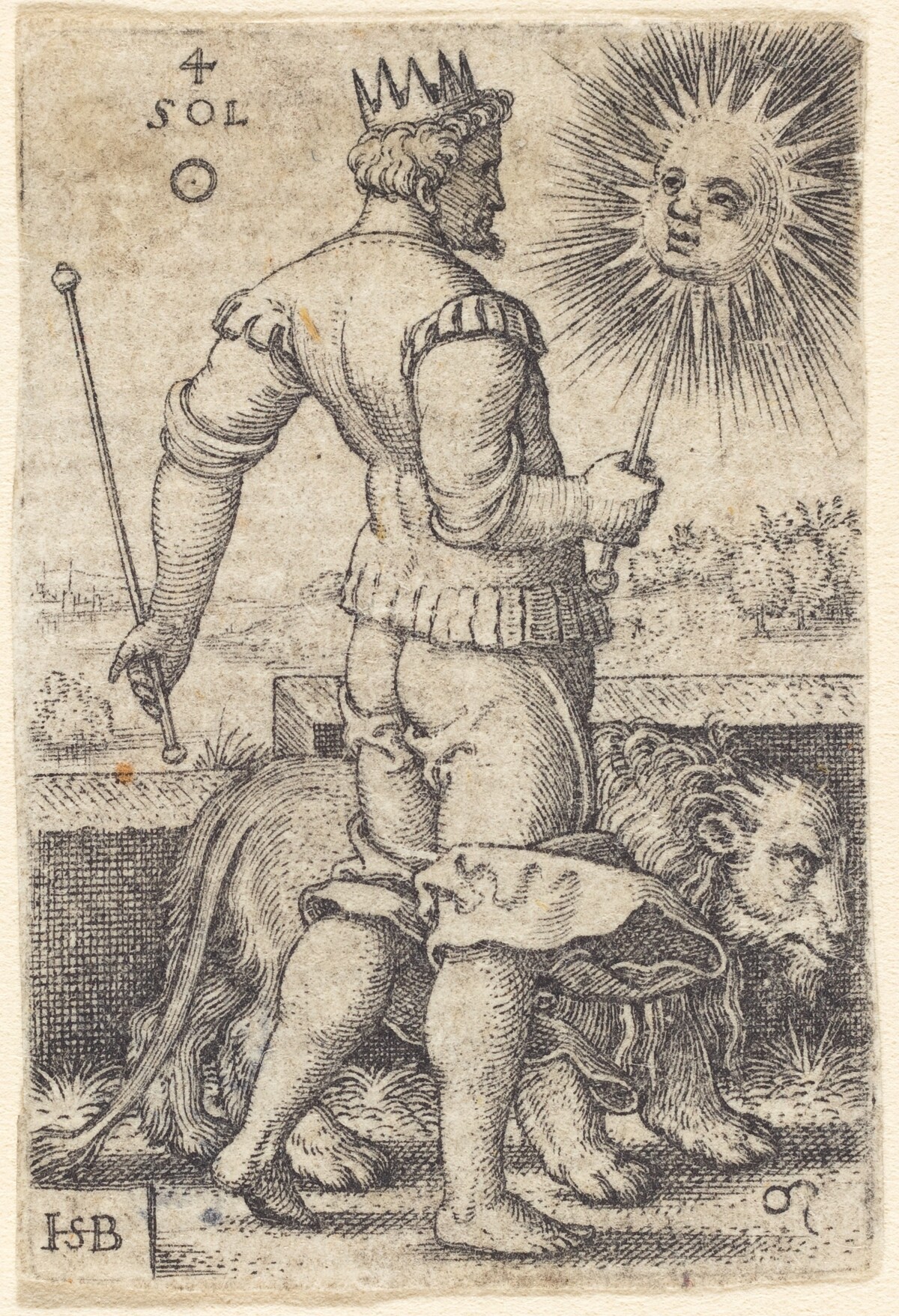 Sun by Sebald Beham