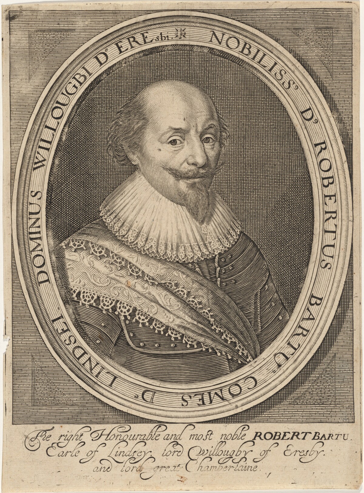 Robert Bertie, First Earl of Lindsey by Robert van Voerst after Georg Geldorp