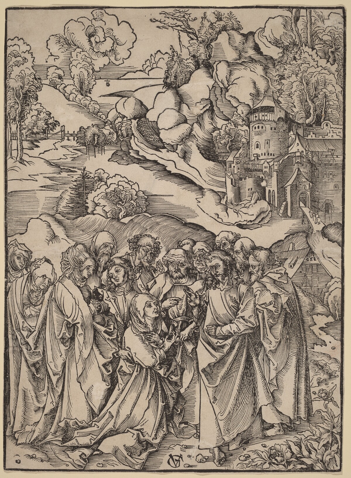 Christ and the Apostles and the Holy Women by Urs Graf I