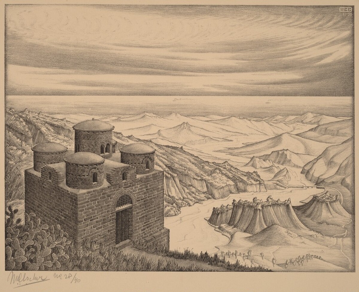 Cattolica of Stilo, Calabria by M.C. Escher