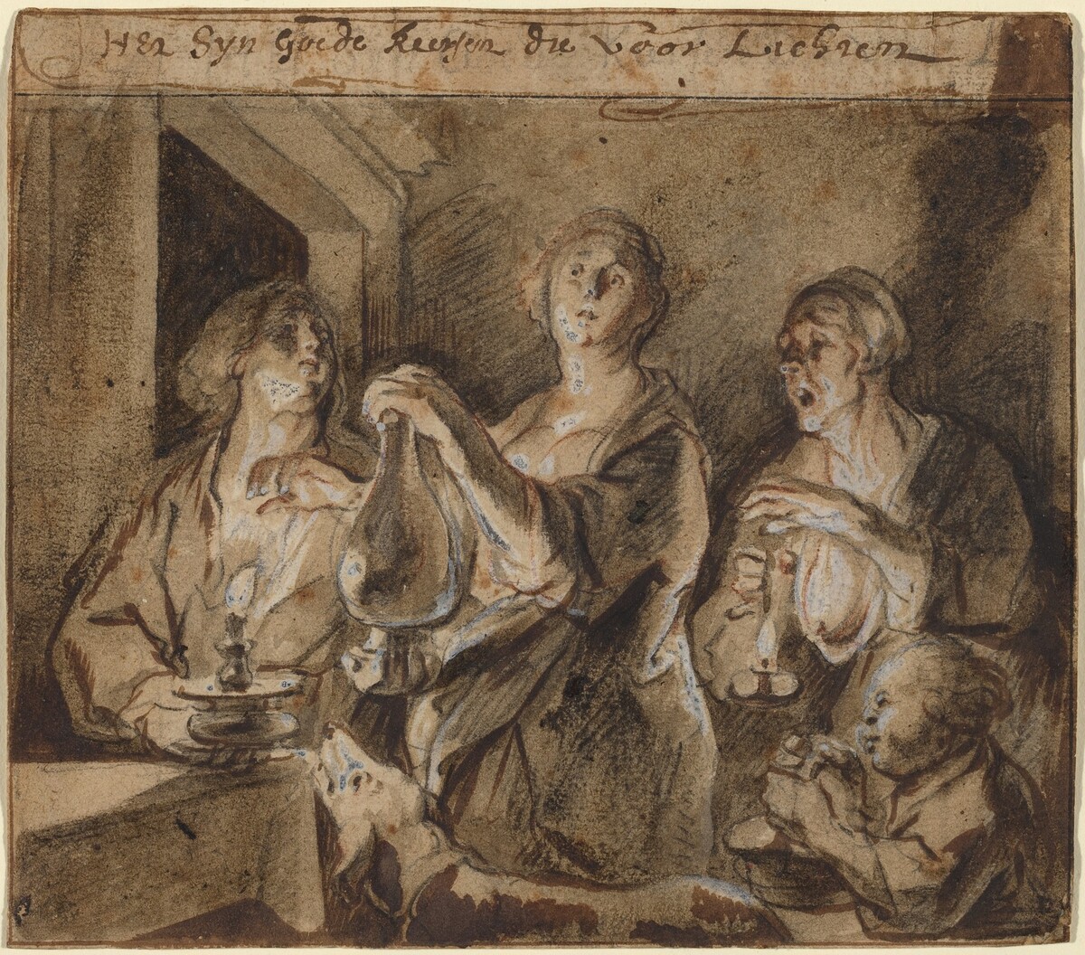 "It is good candles which light the way" by Jacob Jordaens