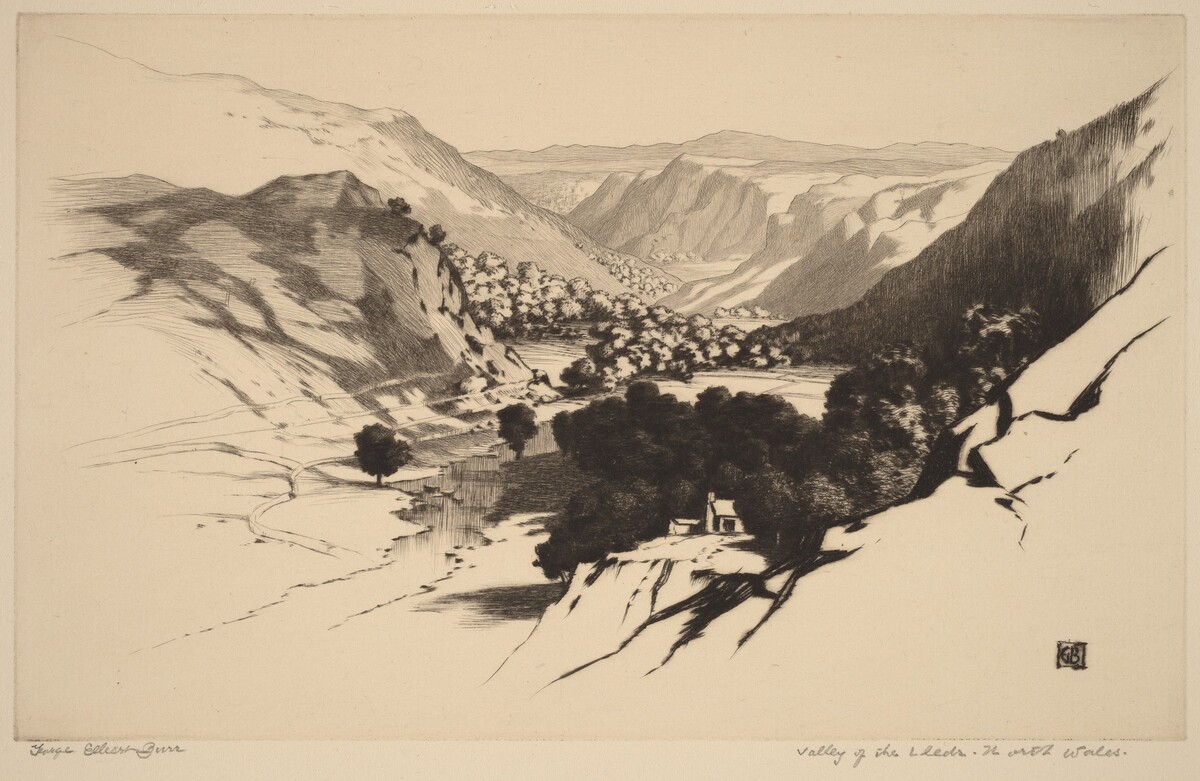 Valley of the Lledr, North Wales (no.1) by George Elbert Burr