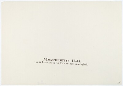 Massachusetts Hall, Harvard College