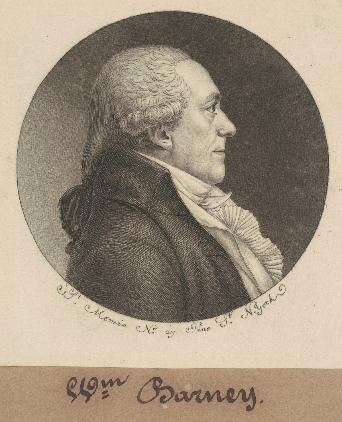 William Stevenson Barney by Charles B. J. Févret de Saint-Mémin