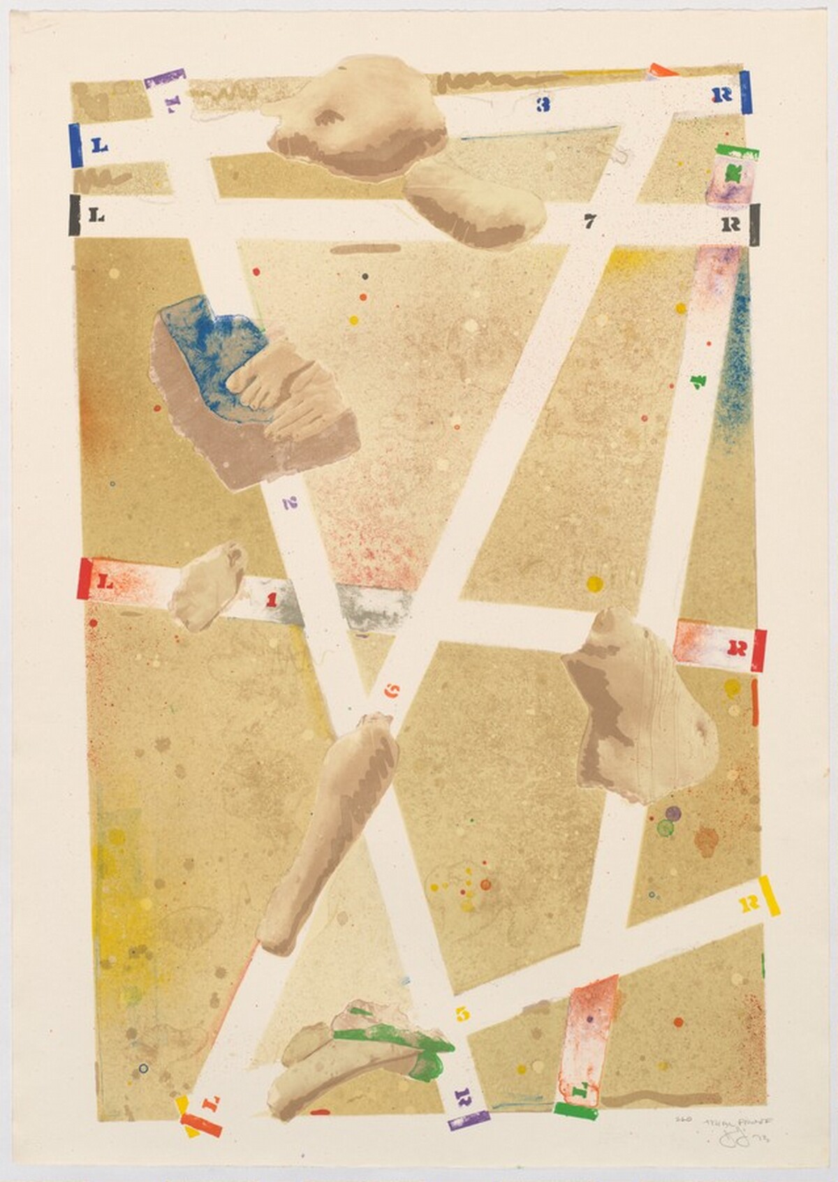 Four Panels from Untitled 1972 [D panel, trial proof 26] by Jasper Johns