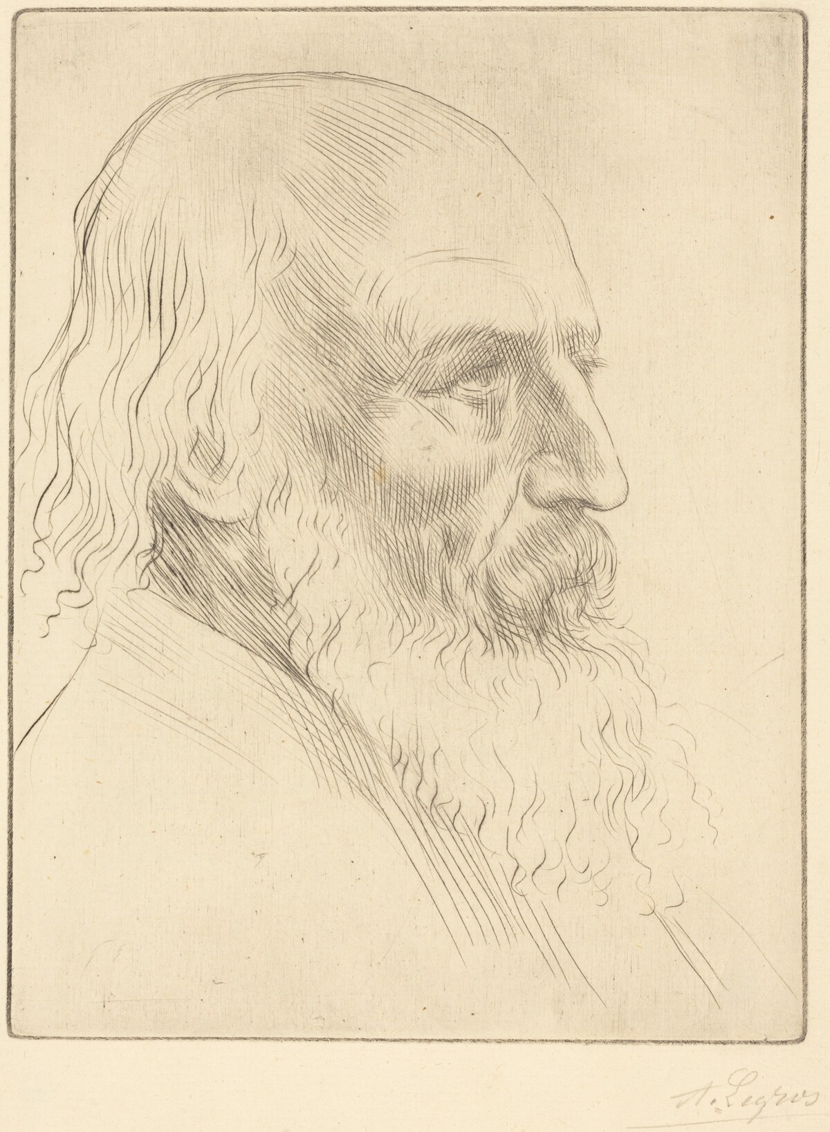 Lord A. Tennyson, 3rd plate by Alphonse Legros