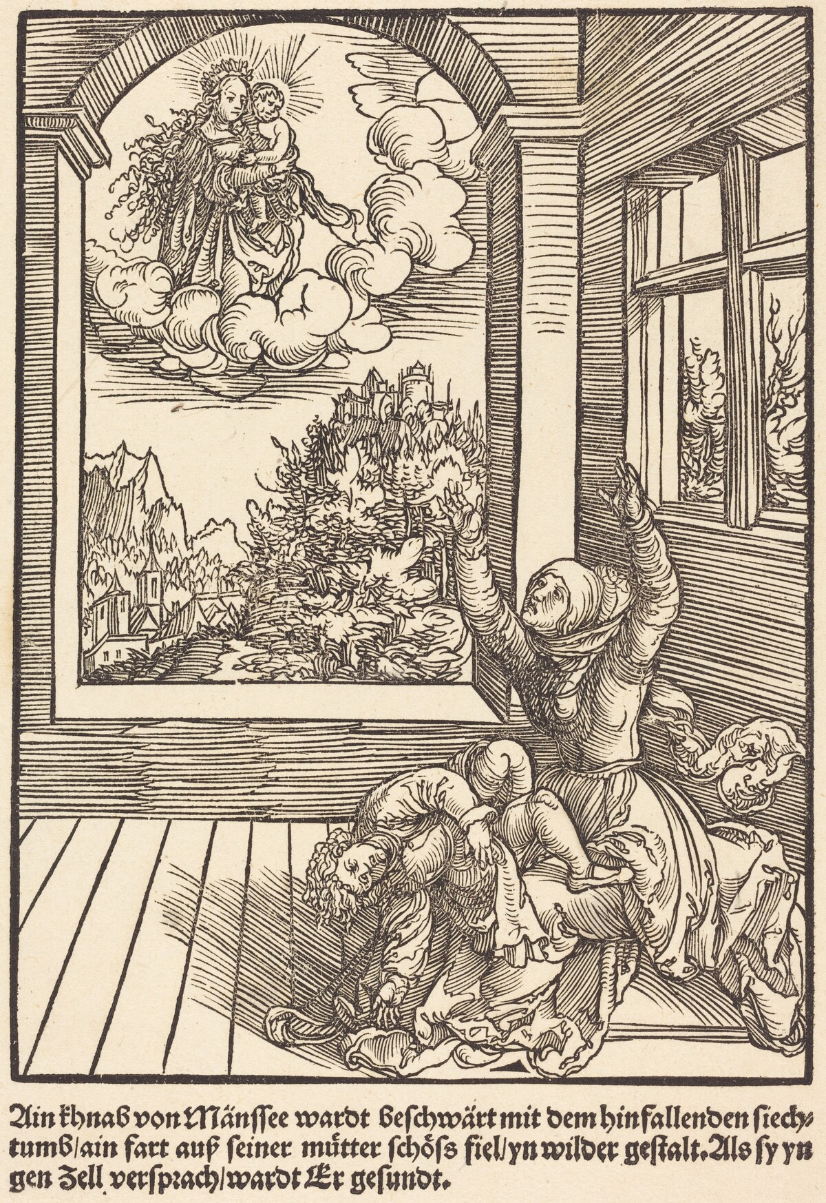 Ain khnab von Mansee wardt .. by Master of the Miracles of Mariazell