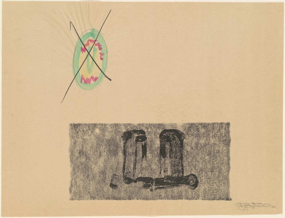 Ale Cans [working proof] by Jasper Johns