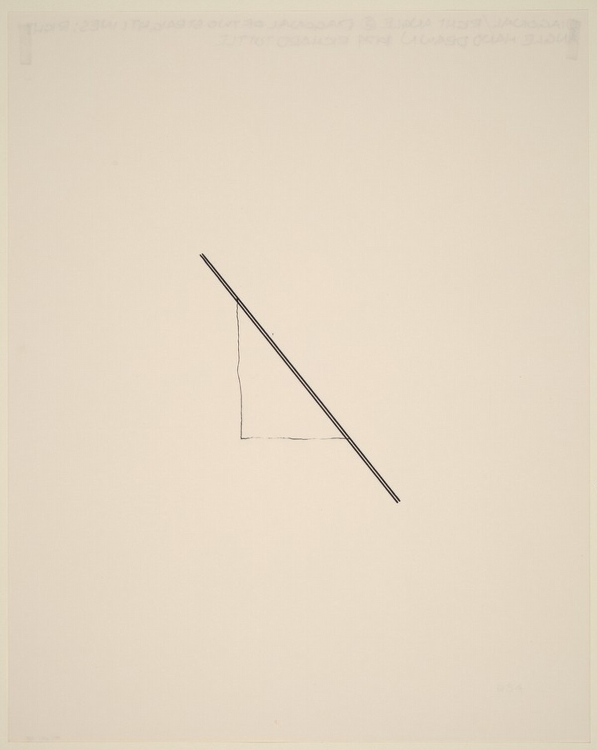 Diagonal/Right Angle 2 Diagonal of Two Straight Lines; Right Angle Hand Drawn by Richard Tuttle