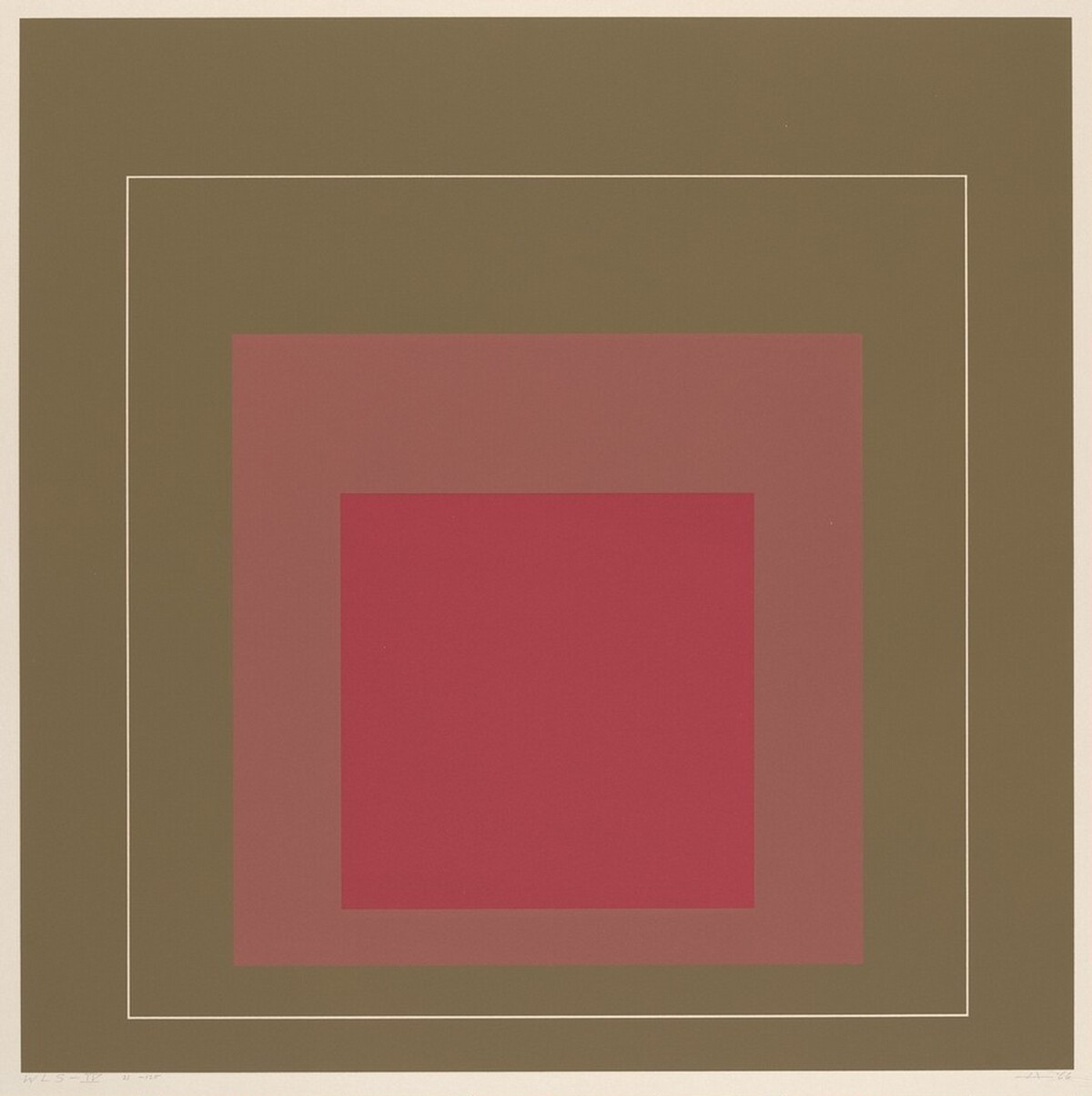 WLS IV from White Line Squares (Series I) by Josef Albers