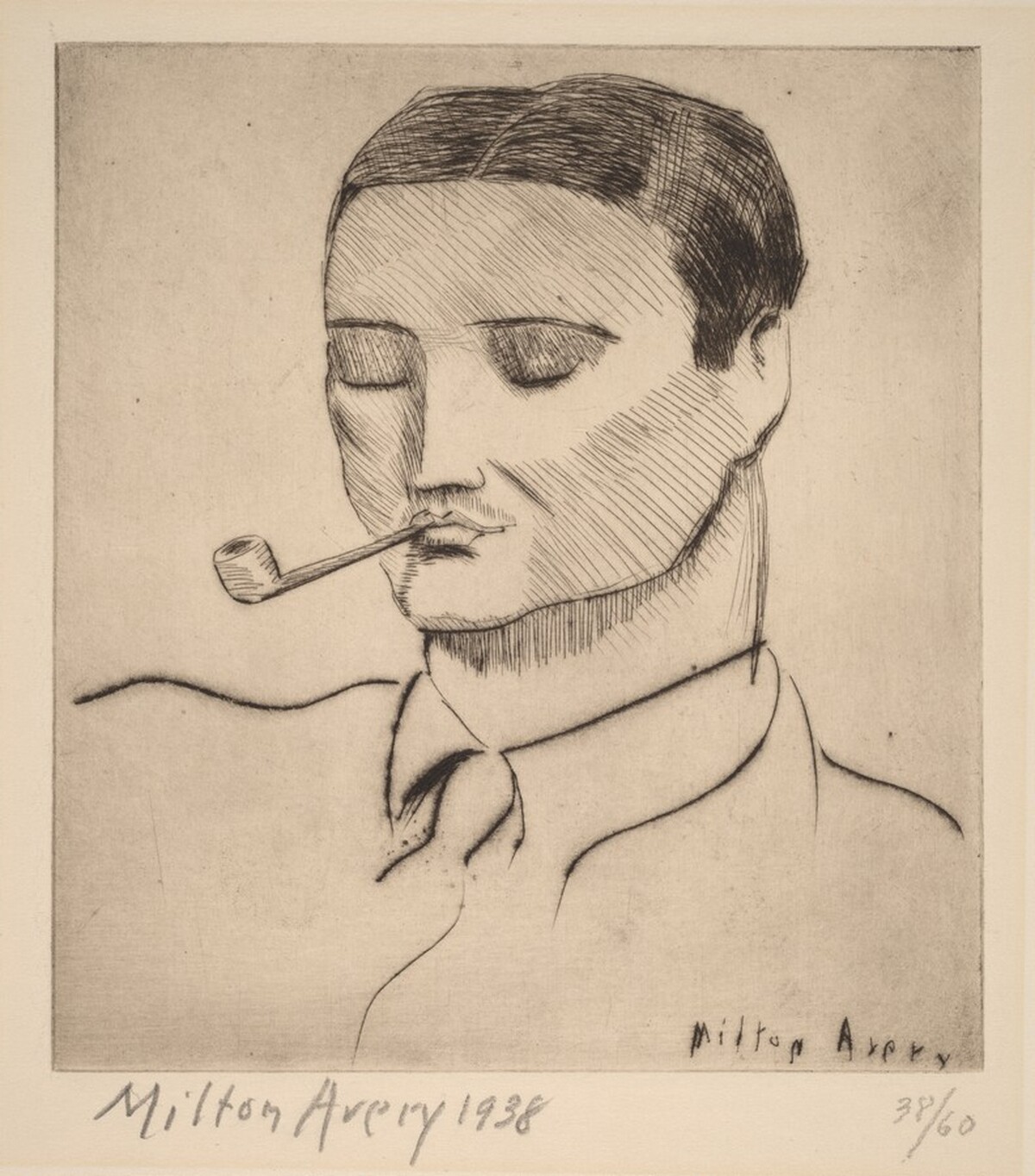 Man with Pipe by Milton Avery