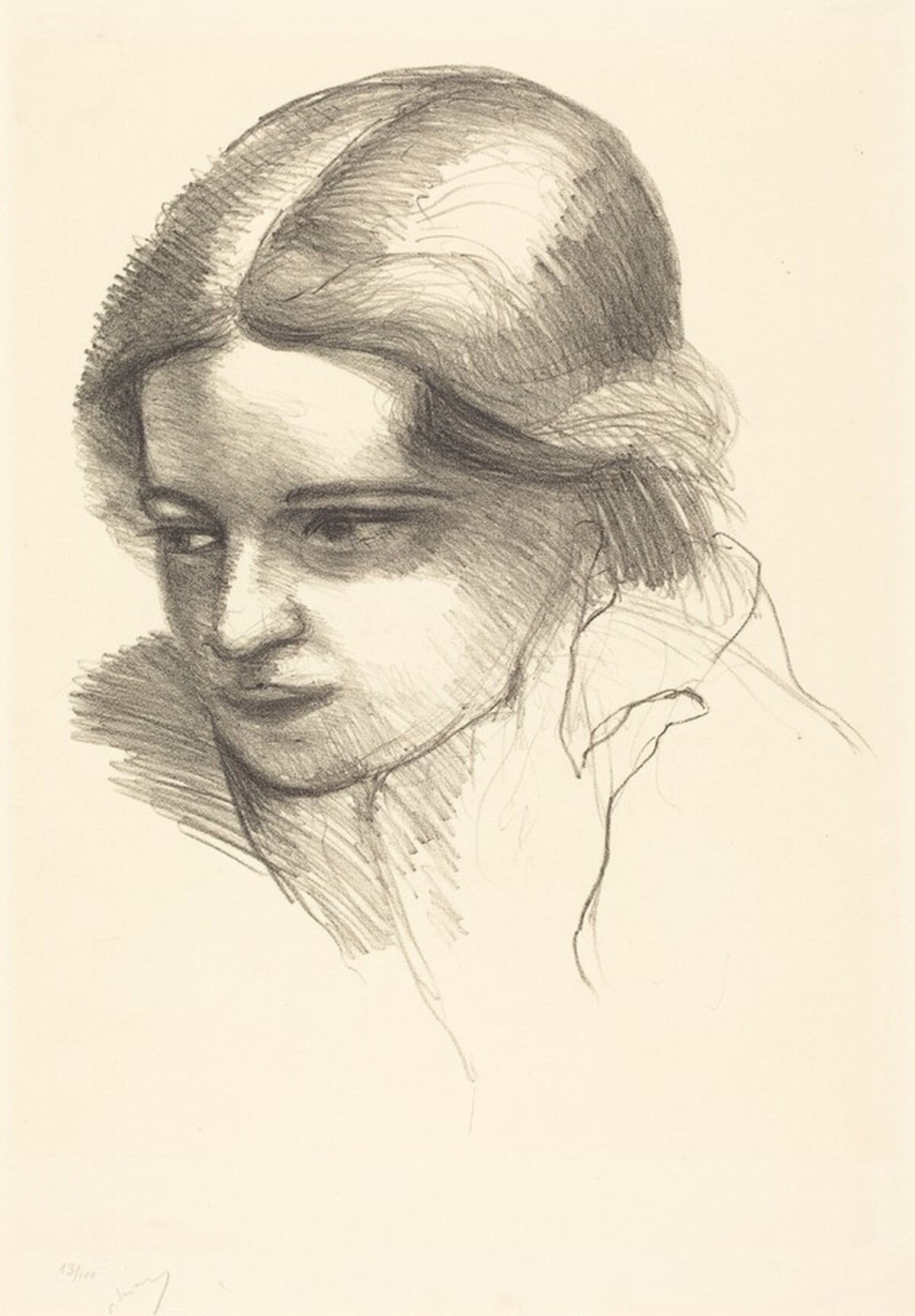 Head of a Young Woman by André Derain