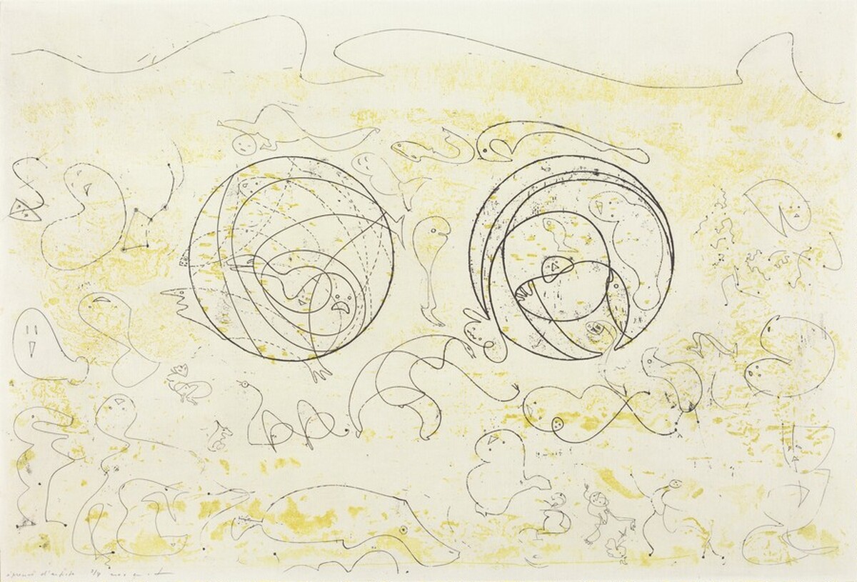 Jacket cover for Antonin Artaud's "Galapagos-Les Iles du bout du monde", Paris, 1955 by Max Ernst
