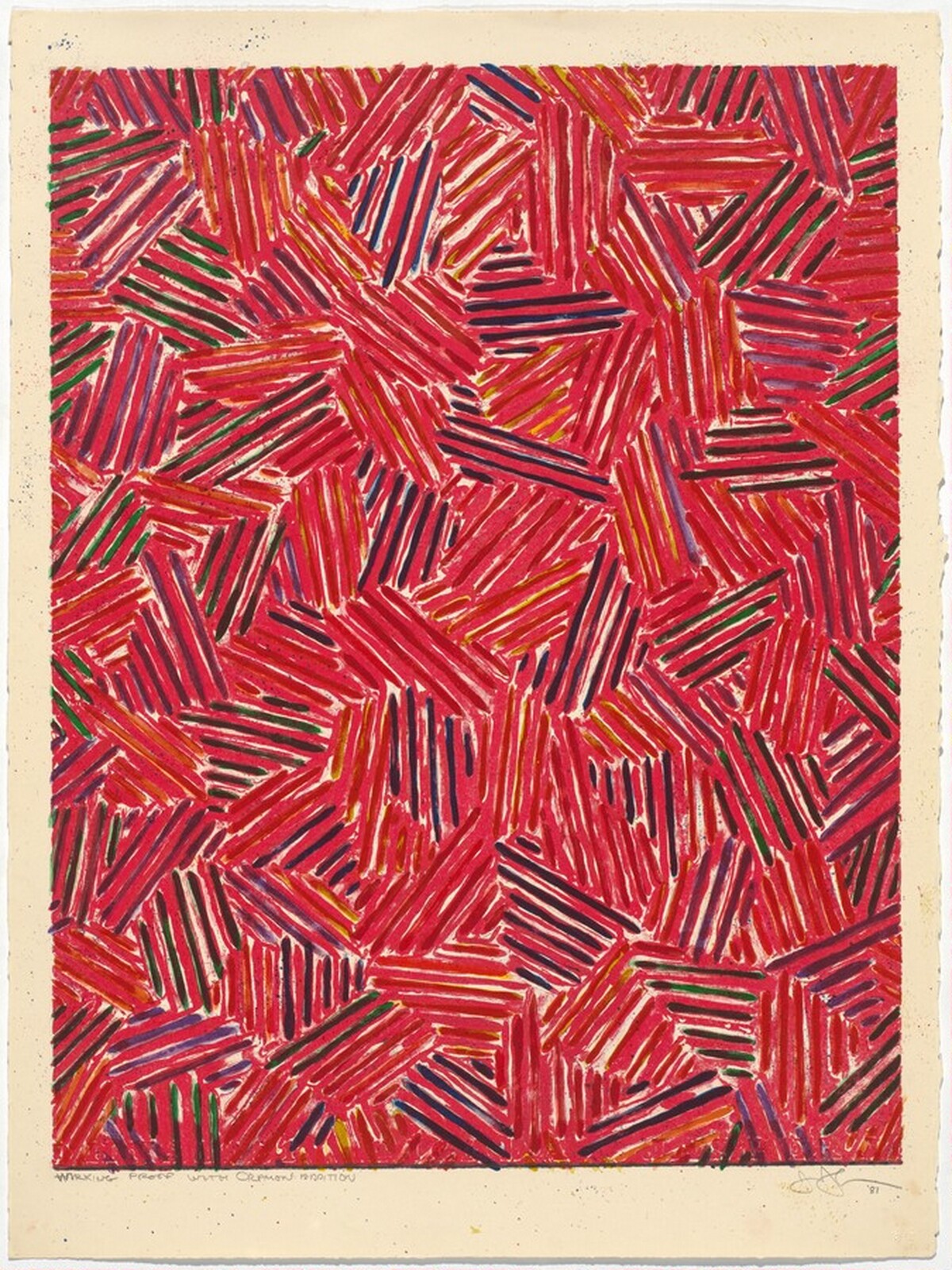 Cicada [working proof] by Jasper Johns