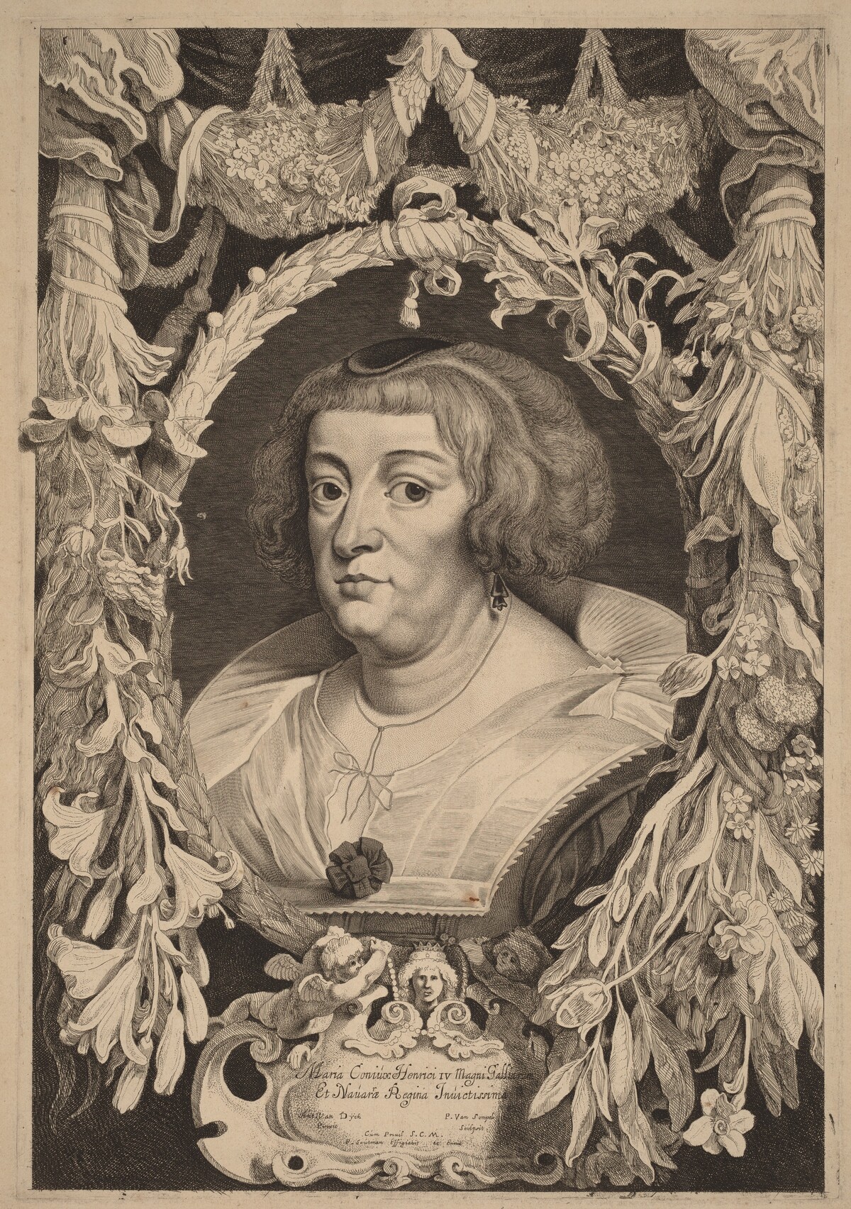 Marie de Medici by Pieter van Sompel and Attributed to Pieter Claesz Soutman after Sir Anthony van Dyck