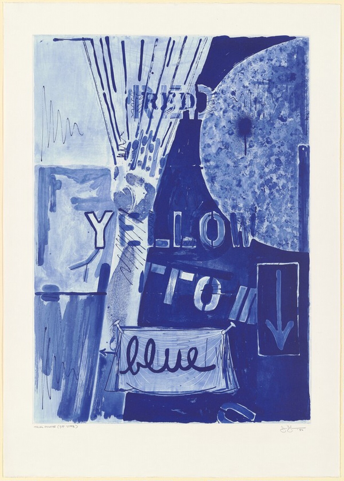 Untitled (Blue) [trial proof] by Jasper Johns