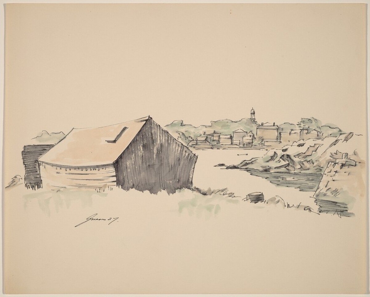 Shack on Inlet by Donald Carlisle Greason