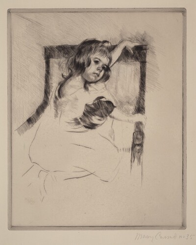 Kneeling in an Armchair