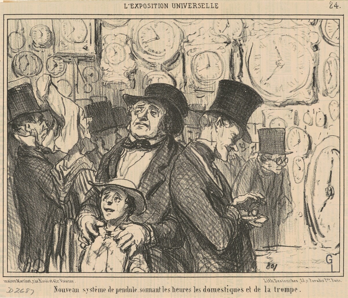 Nouveau système de pendule ... by Honoré Daumier