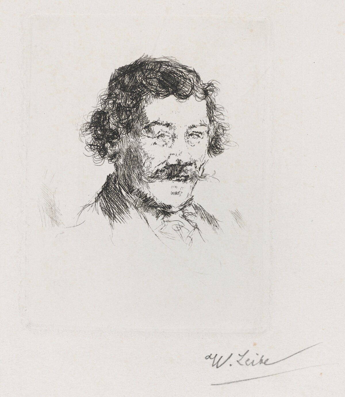Portrait of the Painter Wopfner by Wilhelm Leibl
