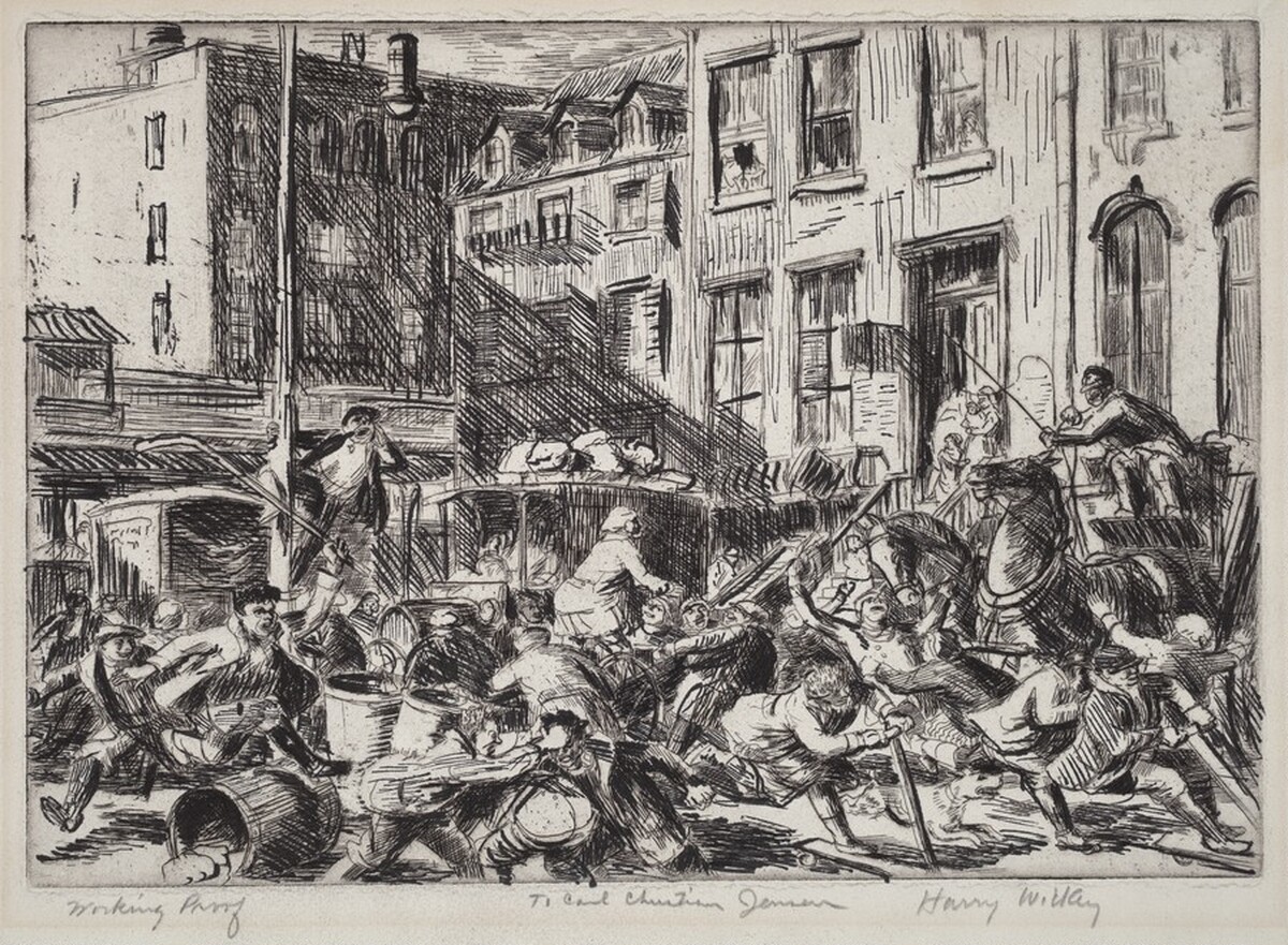 Untitled (Street Scene) by Harry Newman Wickey