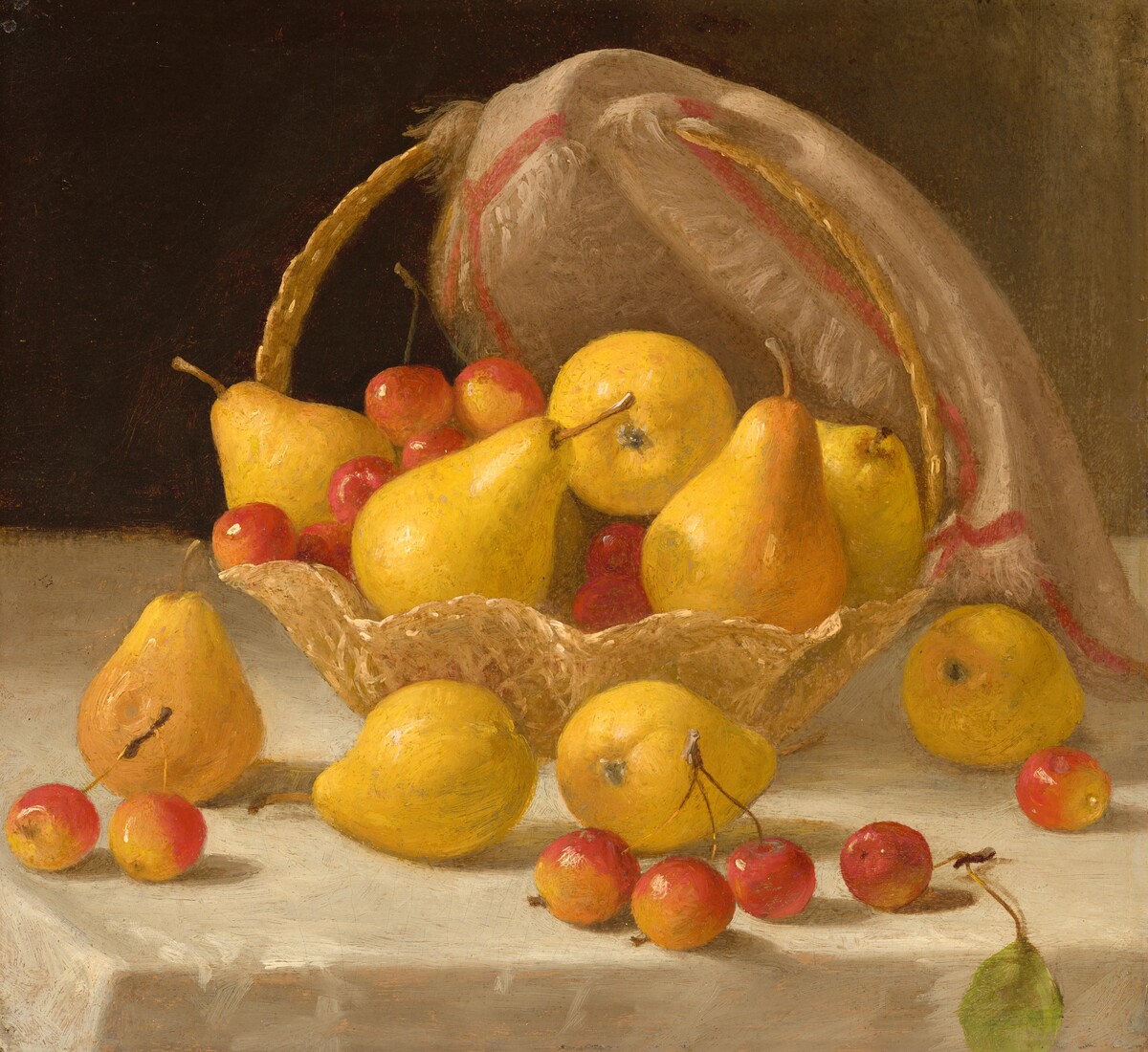 Basket of Pears and Crabapples by John F. Francis