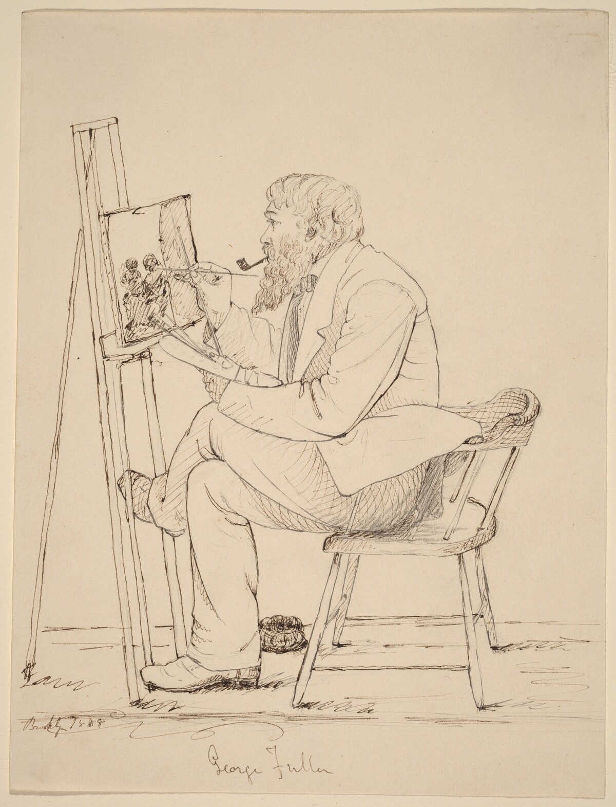 Sketching - George Fuller by John Quincy Adams Ward