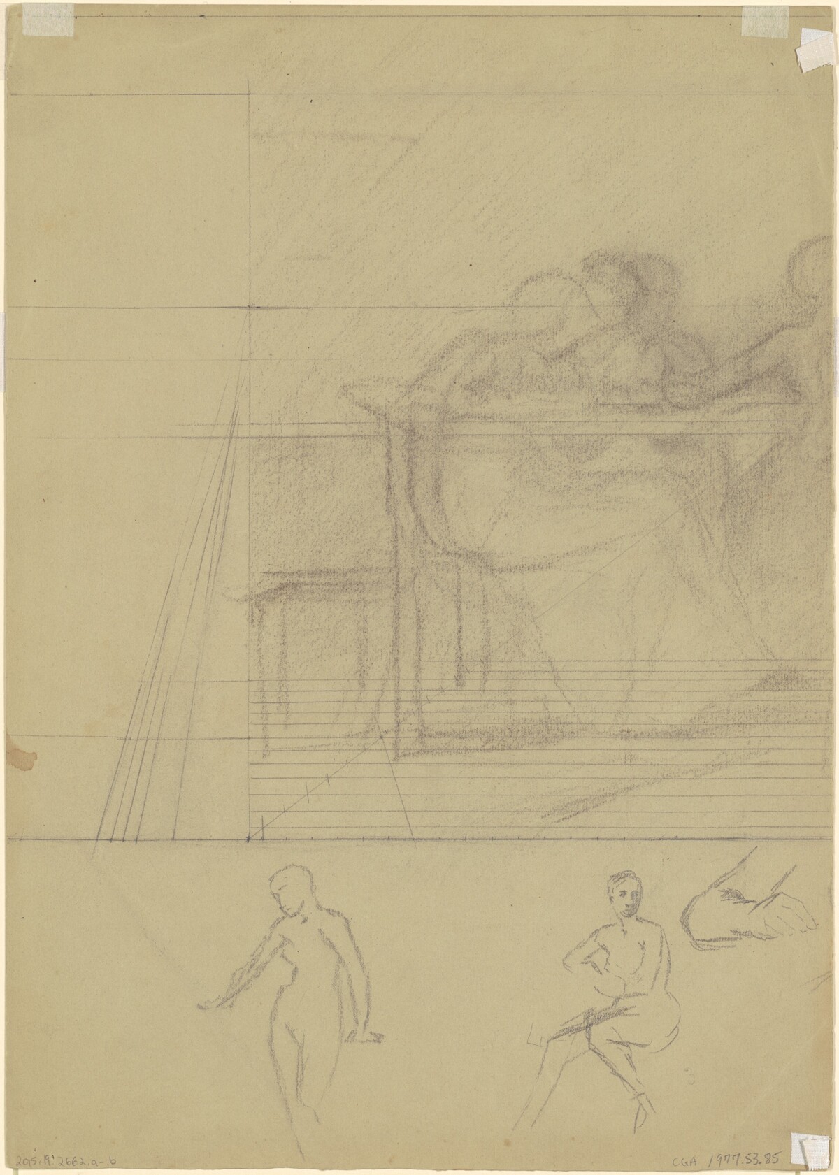 Studies of Figures [verso] by Enoch Wood Perry, Jr.