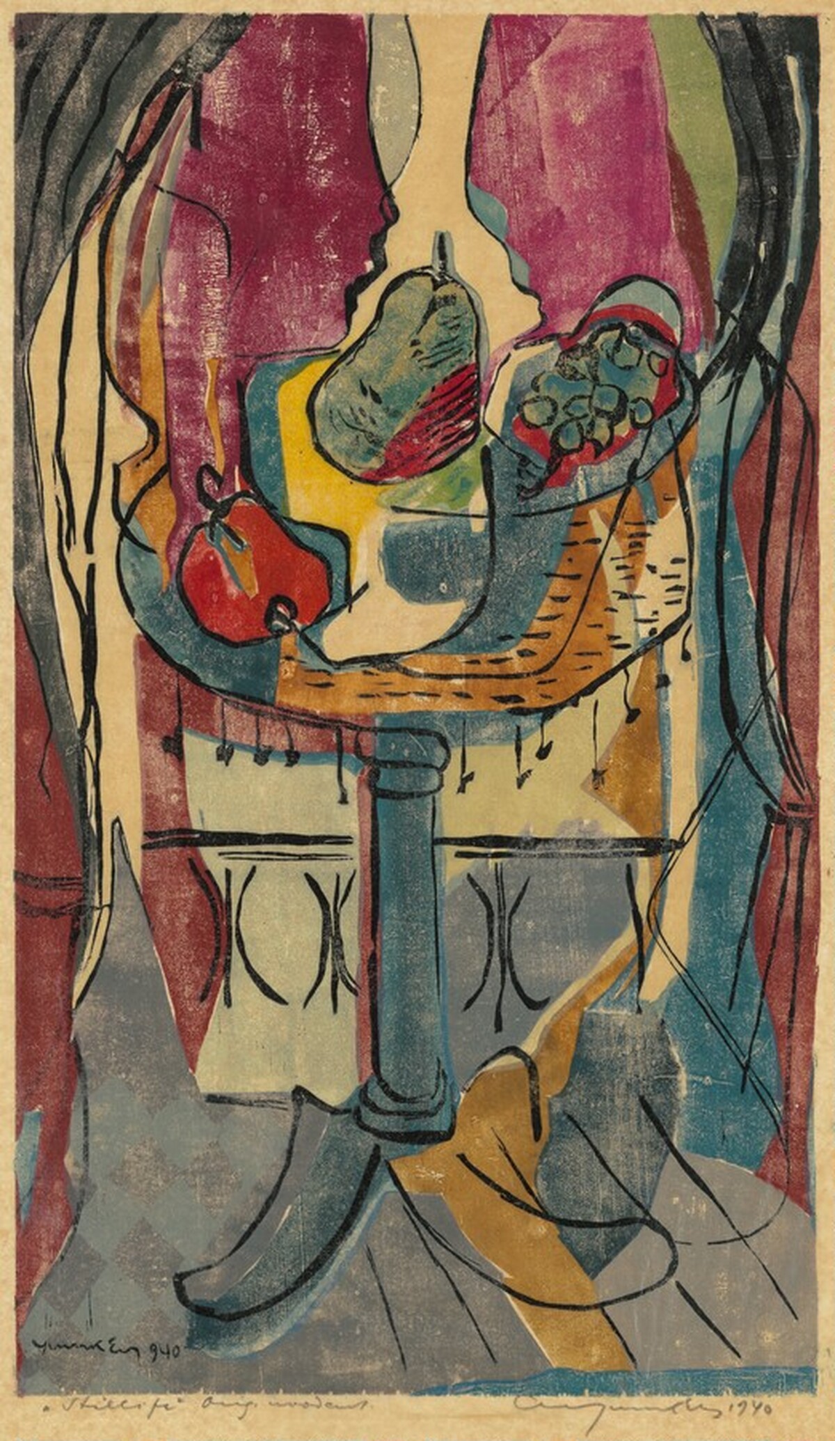 Red Still Life by Adja Yunkers