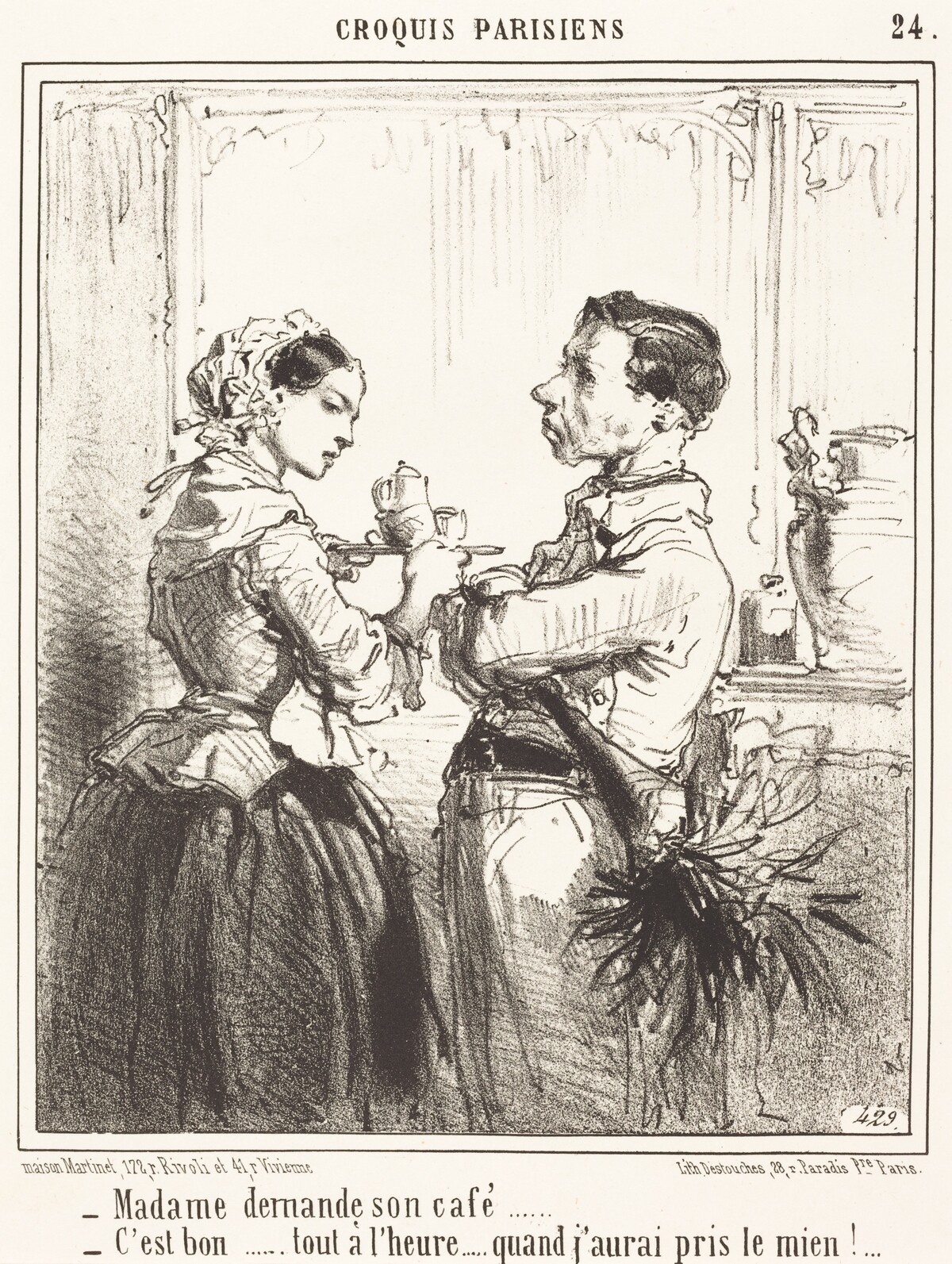 Madame demande son café by Edouard de Beaumont