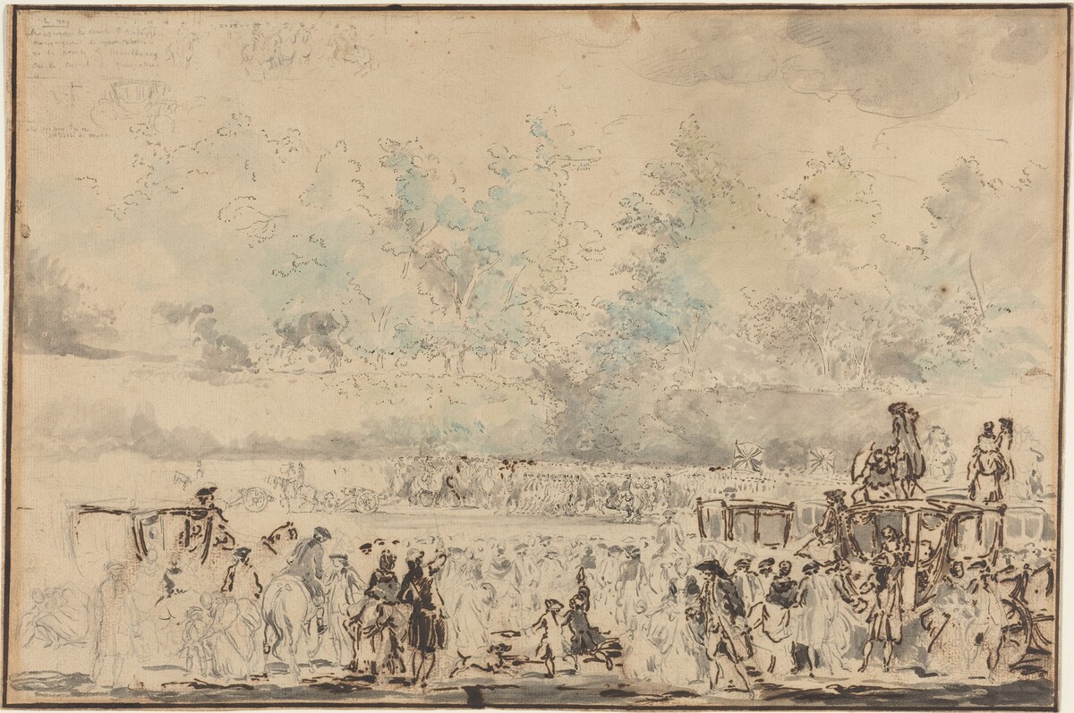 Royal Review of the Troops by Gabriel Jacques de Saint-Aubin