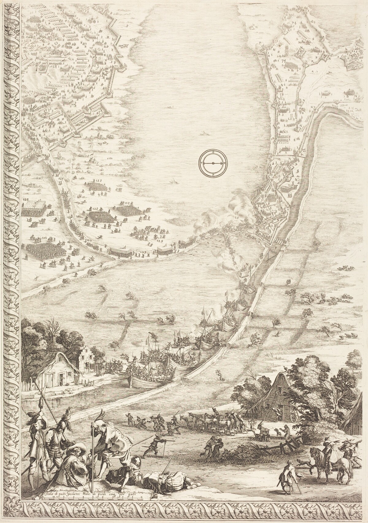 The Siege of Breda [plate 4 of 6] by Jacques Callot