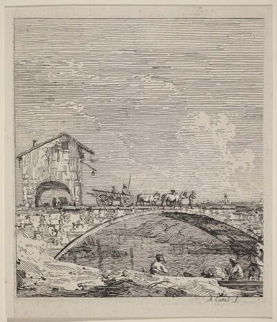 The Wagon Passing Over a Bridge