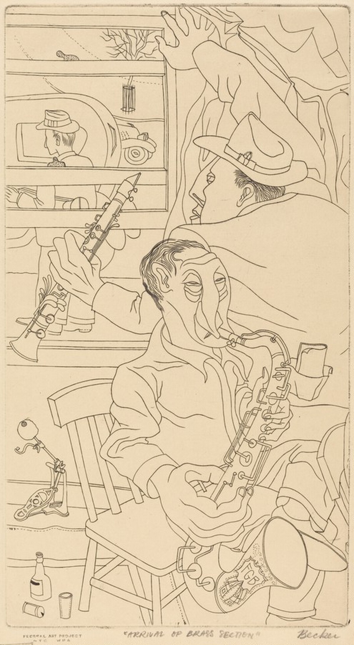 Arrival of Brass Section by Fred Becker