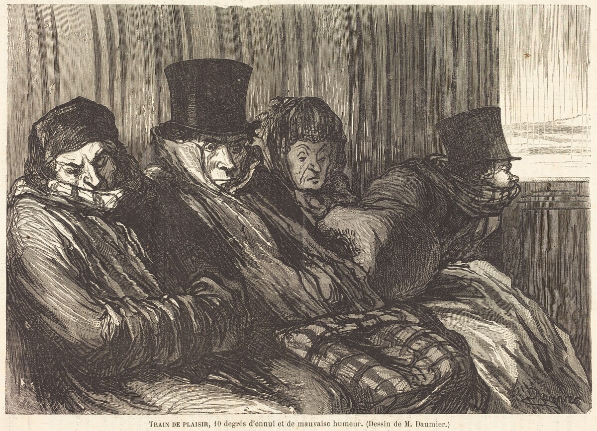 Train de plaisir by Charles Maurand after Honoré Daumier
