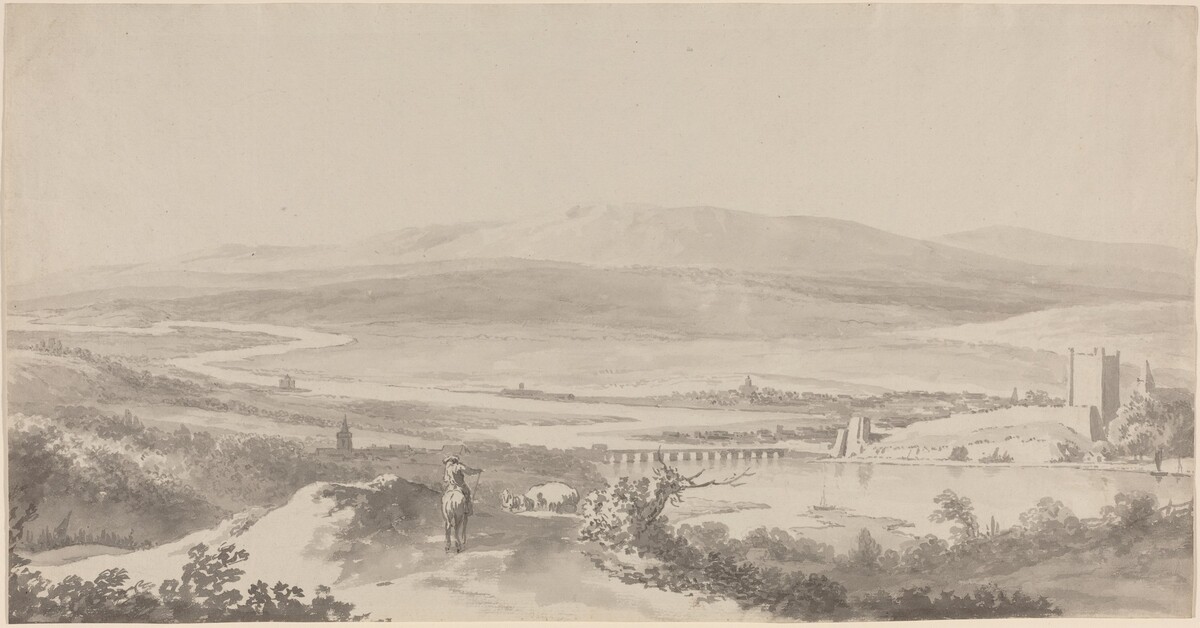 Panorama of the Danube near Grinzing by Martin von Molitor