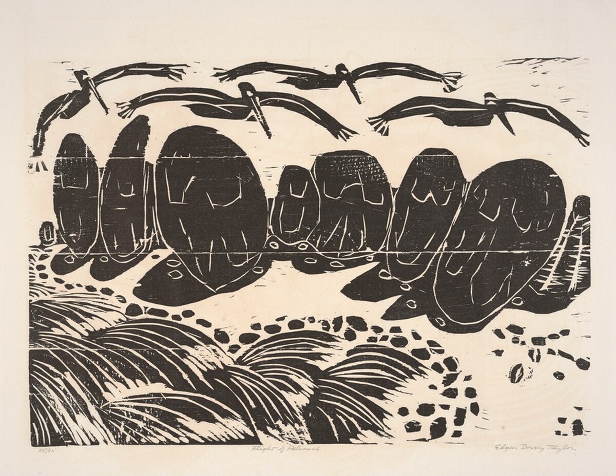Flight of Pelicans by Edgar Dorsey Taylor
