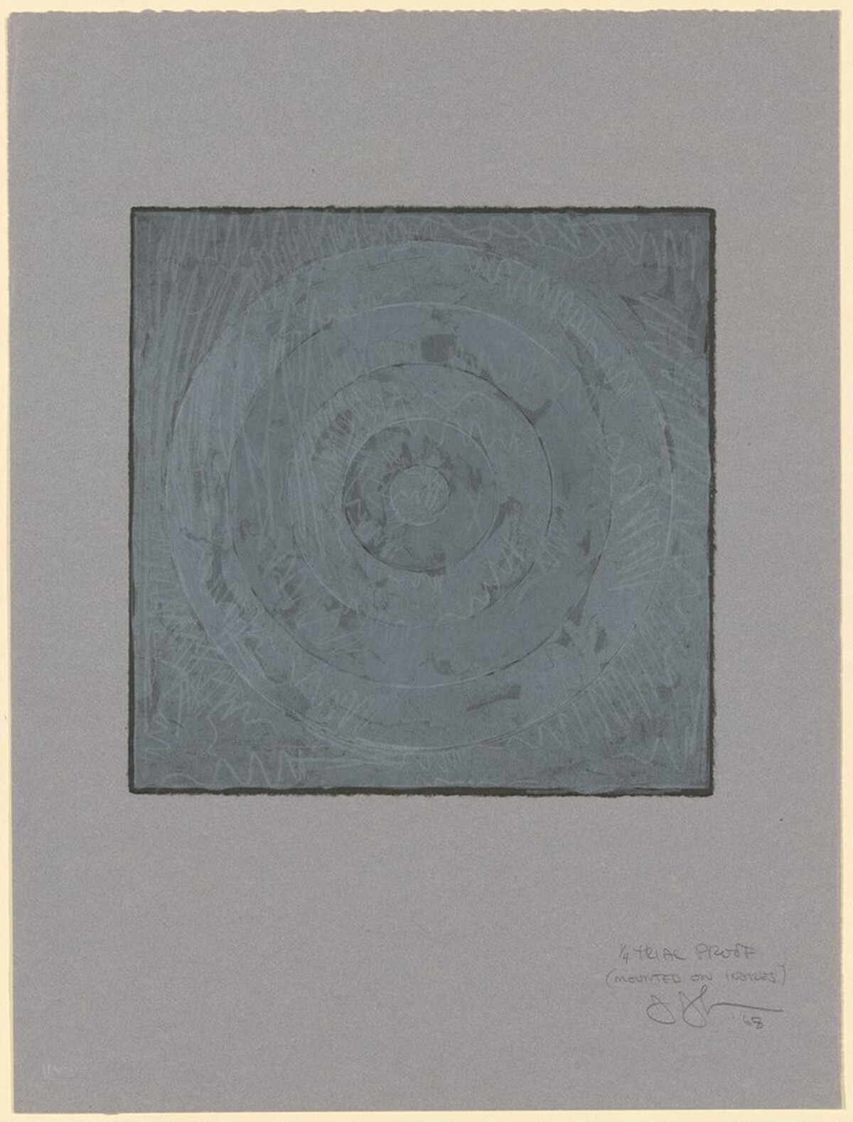 White Target [trial proof] by Jasper Johns