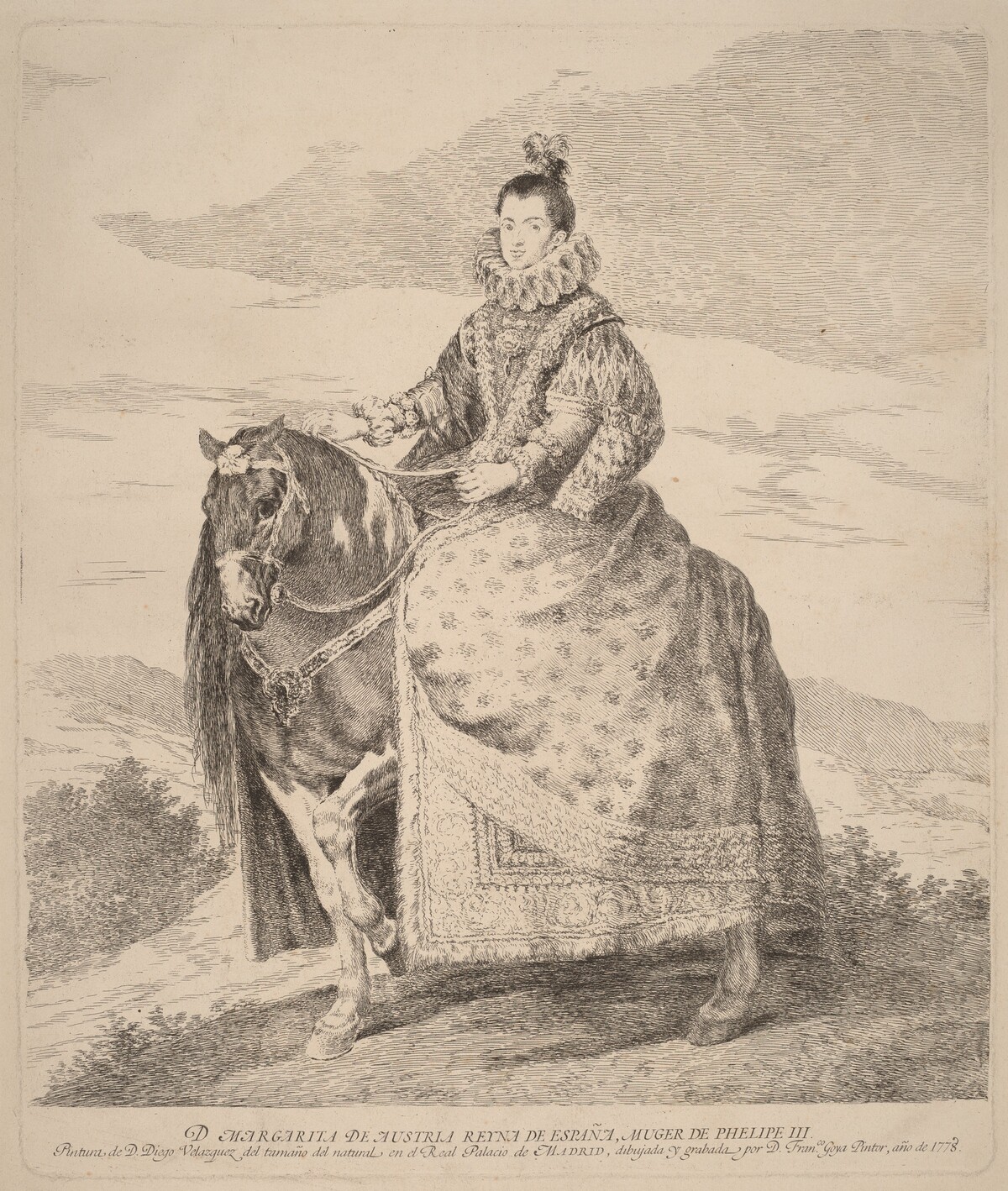 Margarita de Austria by Francisco Goya after Diego Velázquez