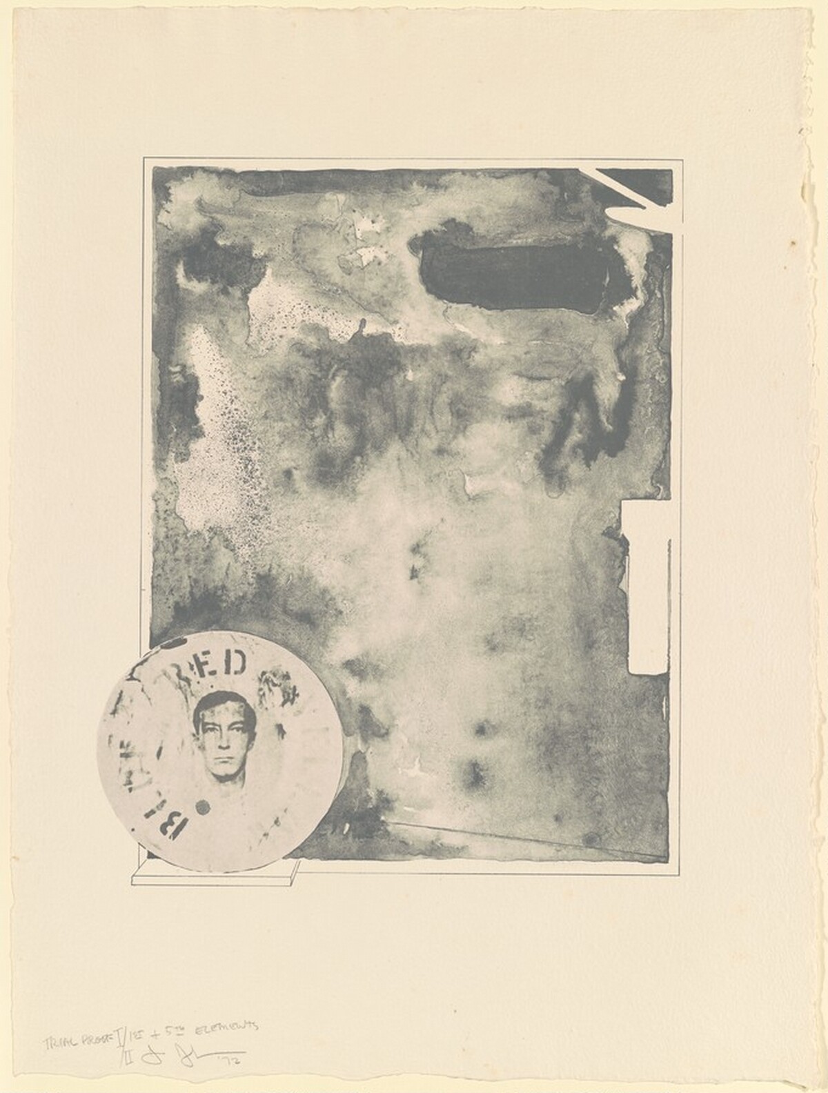 Souvenir I [trial proof] by Jasper Johns
