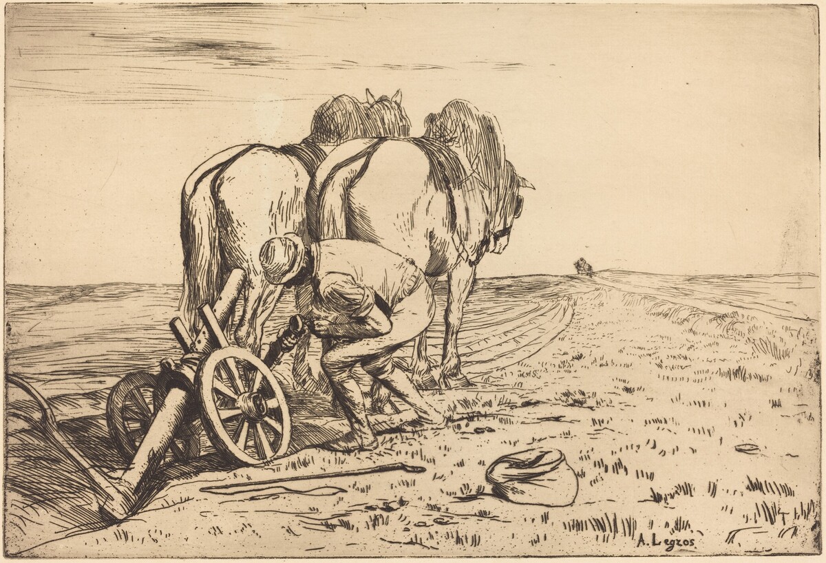 The Plow (La charrue) by Alphonse Legros