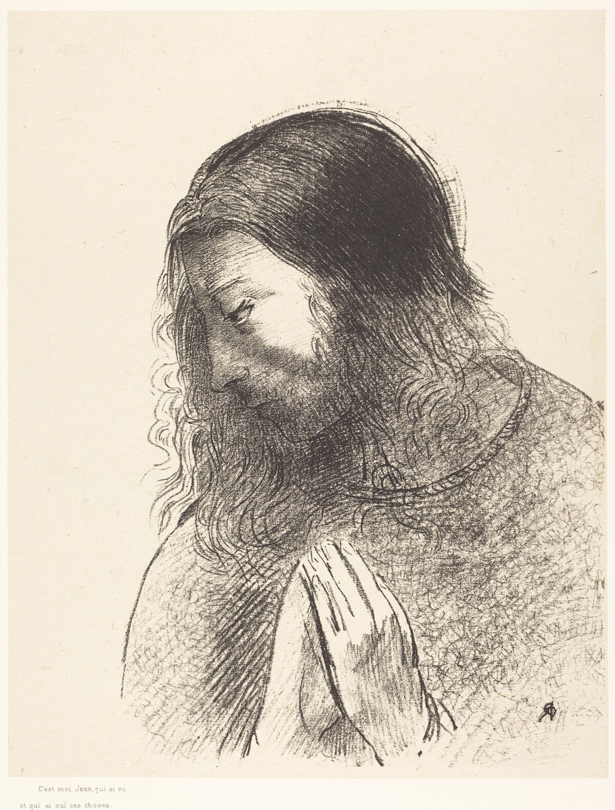 C'est moi, Jean, qui ai vu et qui ai oie ces choses (And I John saw these things and heard them by Odilon Redon