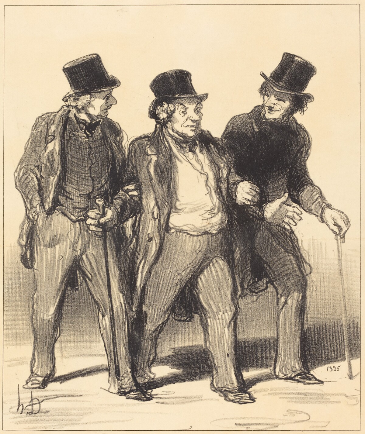 Il me semble que j'aperçois...  un... chien... pas muselé!... by Honoré Daumier